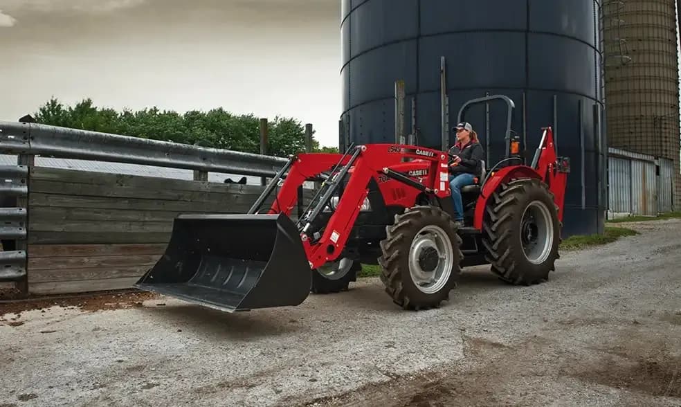 Farmall Utility 70A on a jobsite