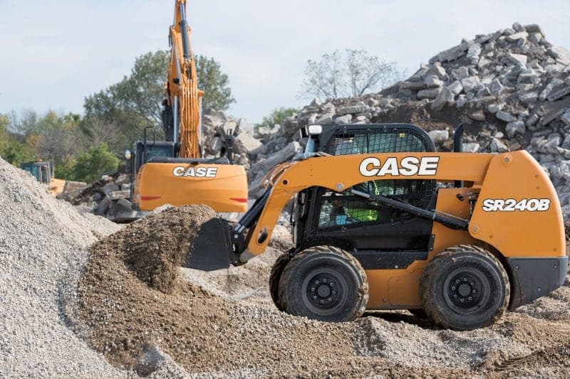 CASE skid steer in the Sonsray service department